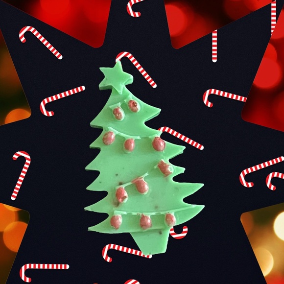 VintageBitchGifts Organic Cranberry Cookie Christmas Tree Mini Soaps 5 Pieces - Picture 5 of 9